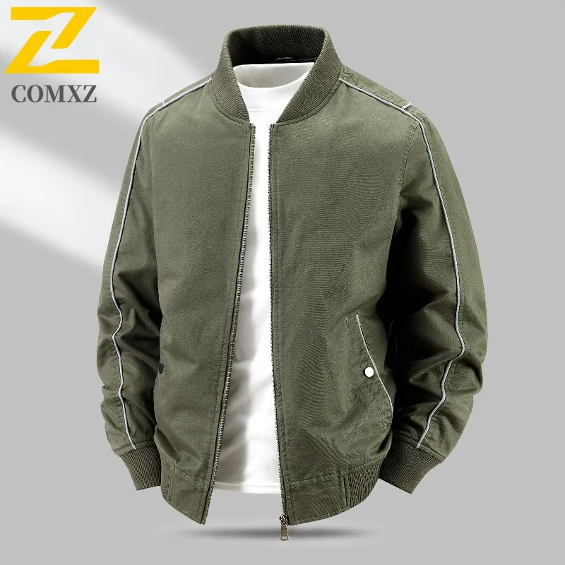 COMXZ 2025 Men's Vintage Wash Cotton Baseball Jacket Loose Fit Casual Spring Autumn Outerwear Cross-border Fashion 2213A
COMXZ 2025 Men's Vintage Wash Cotton Baseball Jacket Loose Fit Casual Spring Autumn Outerwear Cross-border Fashion 2213A