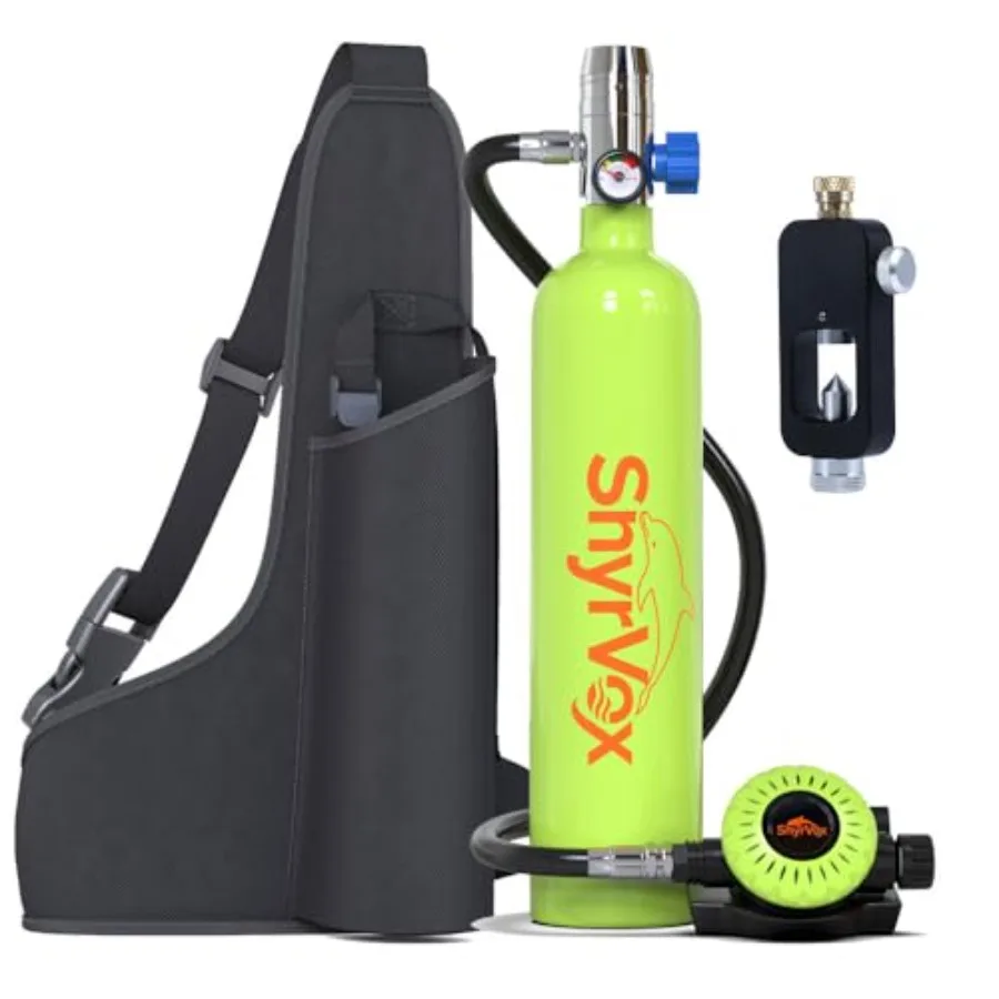 Snorkeling pool training emergency air supply: 1L mini portable aluminum scuba tank, silver, 3000 PSI, 15-20 min dive time
Snorkeling pool training emergency air supply: 1L mini portable aluminum scuba tank, silver, 3000 PSI, 15-20 min dive time