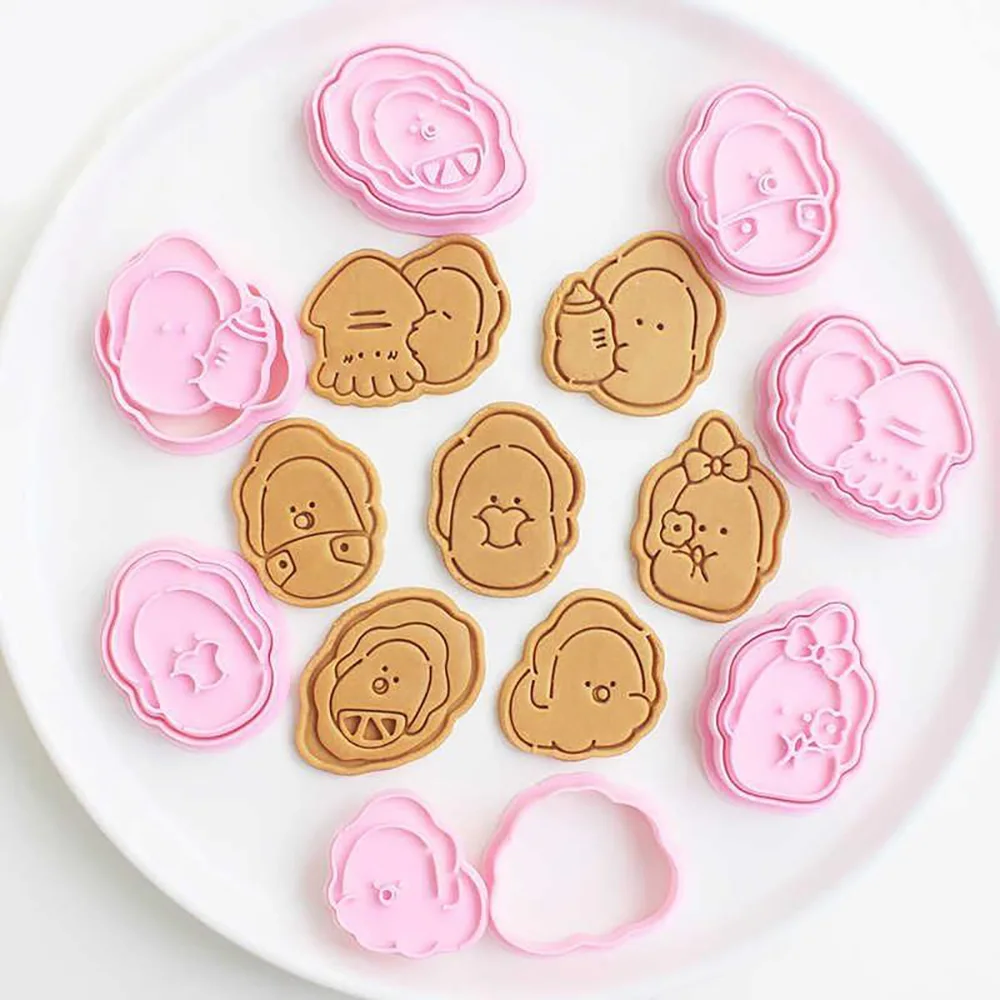 Cartoon Oyster Baby Cookie Cutters Pressable Biscuit Mold DIY Kitchen Baking Pastry Bakeware
Cartoon Oyster Baby Cookie Cutters Pressable Biscuit Mold DIY Kitchen Baking Pastry Bakeware