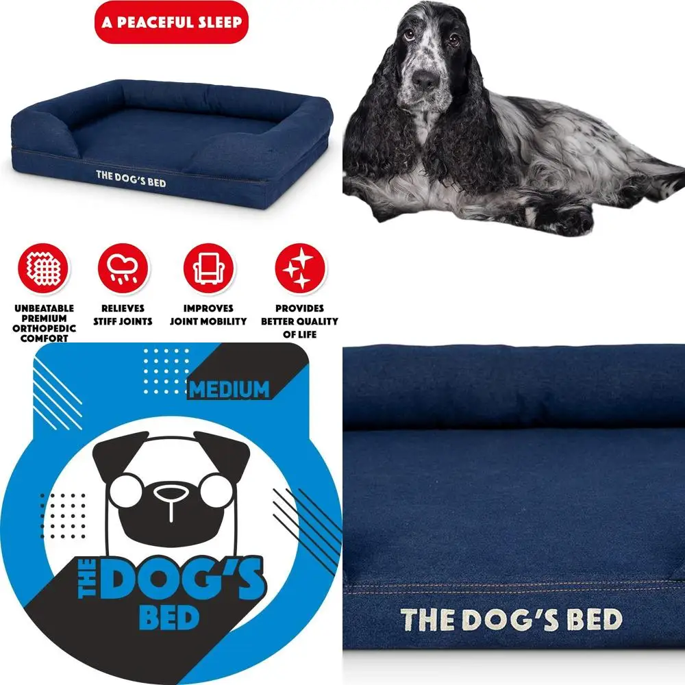 Med Blue Denim Dog Bed, 30x23.5, Memory Foam, Relieves Arthritis & Joint Pain, Post-Surgery Support, Calming, Waterproof, Vet-Ap
Med Blue Denim Dog Bed, 30x23.5, Memory Foam, Relieves Arthritis & Joint Pain, Post-Surgery Support, Calming, Waterproof, Vet-Ap