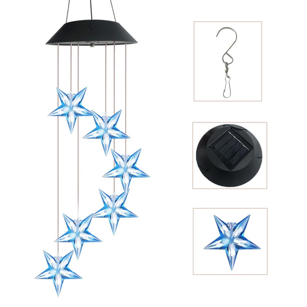 6 Shape Hanging Solar Lights Decorative Wind Chime Lamp Solar Star Light Color Changing LED Garden Hanging Decorative Outdoor
6 Shape Hanging Solar Lights Decorative Wind Chime Lamp Solar Star Light Color Changing LED Garden Hanging Decorative Outdoor
