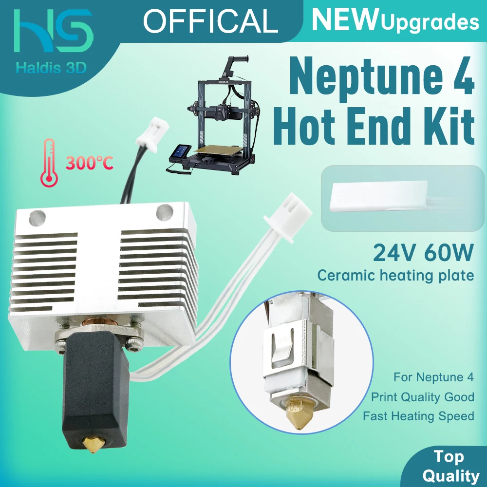 For ELEGOO Neptune 4 Hot End Kit High-Speed Brass Nozzle For Neptune 4 Pro 3D Printer Accessories Parts
For ELEGOO Neptune 4 Hot End Kit High-Speed Brass Nozzle For Neptune 4 Pro 3D Printer Accessories Parts
