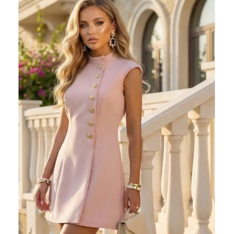 2026 Fashion New Women's Summer Slim Solid Color Sleeveless Stand Collar Single Breasted Casual Outdoor Commuting Dresses
2026 Fashion New Women's Summer Slim Solid Color Sleeveless Stand Collar Single Breasted Casual Outdoor Commuting Dresses