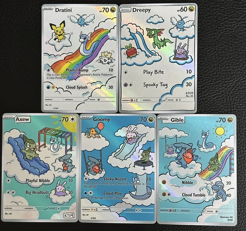 Pokemon PTCG Cards Dratini Dreepy Axew Goomy Gible Genetic Apex Style Collection Cards 5Pcs Creativity Rare Cards Pokemon Gift
Pokemon PTCG Cards Dratini Dreepy Axew Goomy Gible Genetic Apex Style Collection Cards 5Pcs Creativity Rare Cards Pokemon Gift