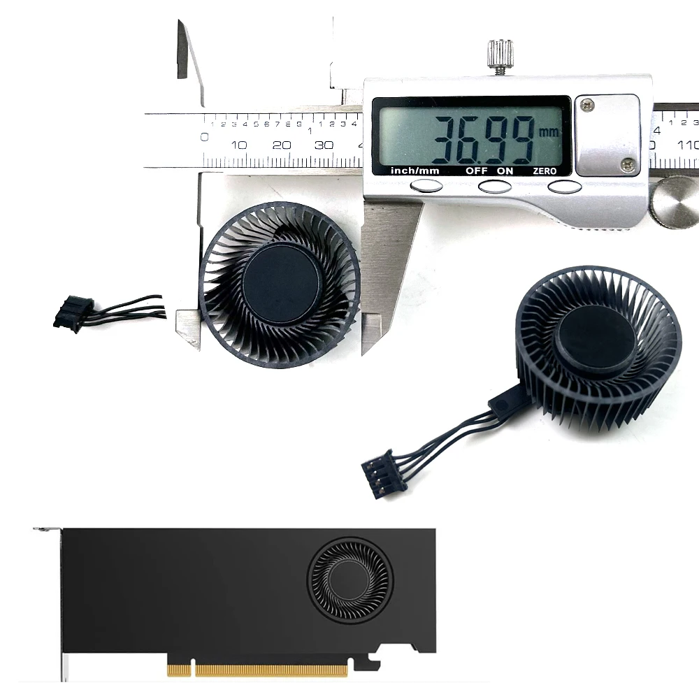 Новый охлаждающий вентилятор 37 мм 4PIN для NVIDIA RTX A2000 PNY, сменный вентилятор для видеокарты BAPC0420R2U-001, вентиляторы для видеокарты
Новый охлаждающий вентилятор 37 мм 4PIN для NVIDIA RTX A2000 PNY, сменный вентилятор для видеокарты BAPC0420R2U-001, вентиляторы для видеокарты