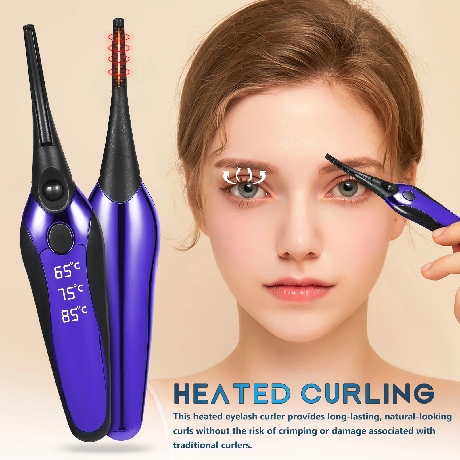 Electric Eyelash Curler Rechargeable Heated Purple Portable Lash Tool False Lashes Adjustable Temperature Safe Handheld Makeup
Electric Eyelash Curler Rechargeable Heated Purple Portable Lash Tool False Lashes Adjustable Temperature Safe Handheld Makeup