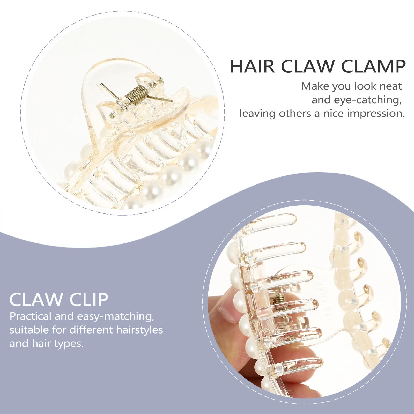 4Pcs Pearl Hair Claw Clips for Women Durable Chunky Jaw Clips Braided Ponytail Accessories Pearl Hair Claw
4Pcs Pearl Hair Claw Clips for Women Durable Chunky Jaw Clips Braided Ponytail Accessories Pearl Hair Claw