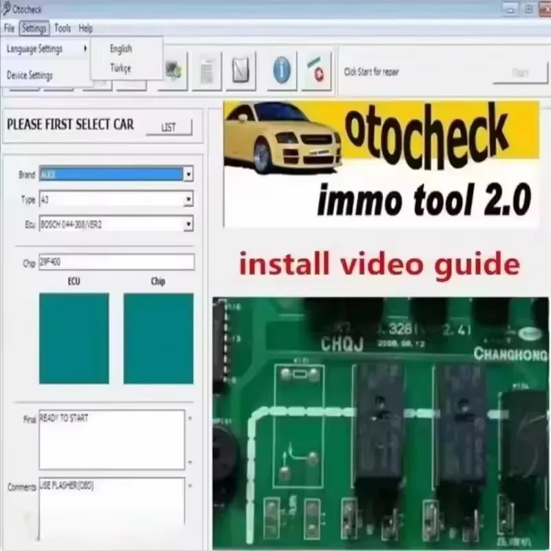 Otochecker 2.0 Advanced Immo Repair System OTO Checker Cleaner Ремонтное программное обеспечение для диагностики иммобилайзера автомобиля и программирование ключей
Otochecker 2.0 Advanced Immo Repair System OTO Checker Cleaner Ремонтное программное обеспечение для диагностики иммобилайзера автомобиля и программирование ключей