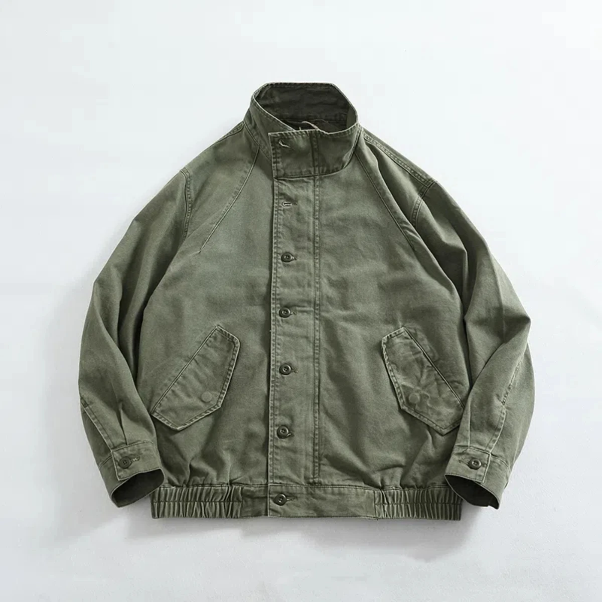 Vintage stand-up collar cargo jacket men's cotton woven old washed fabric sense of fashion brand casual coat
Vintage stand-up collar cargo jacket men's cotton woven old washed fabric sense of fashion brand casual coat