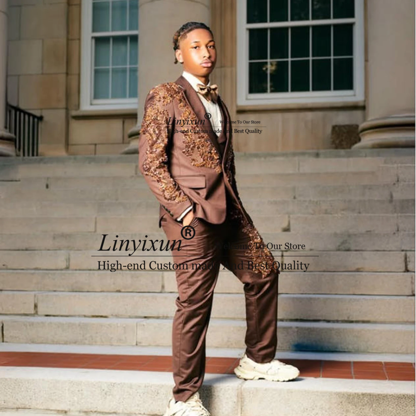 Sparkly Floral Rhinestone Embellished Men's Suit 3 Pieces Slim Fit Formal Night Matching Couple Outfit Terno Masculino Completo
Sparkly Floral Rhinestone Embellished Men's Suit 3 Pieces Slim Fit Formal Night Matching Couple Outfit Terno Masculino Completo