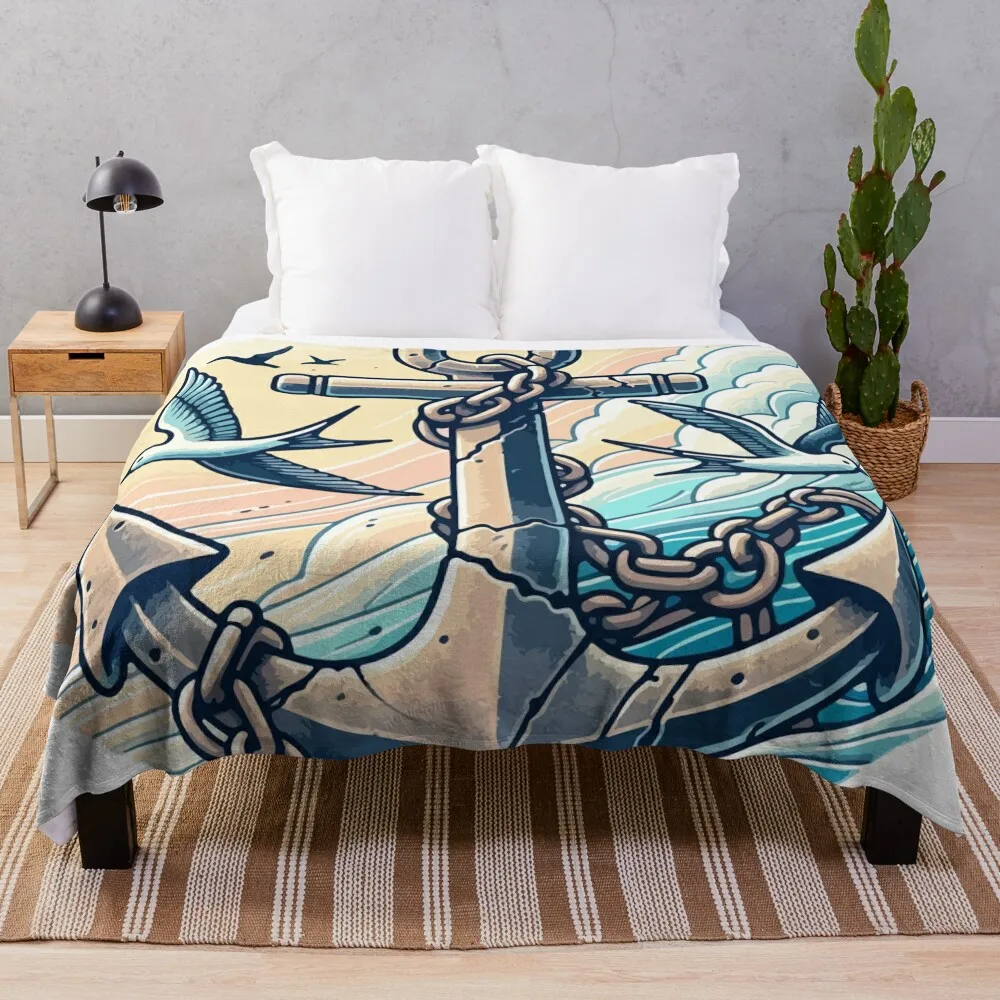 Anchor Amidst Birds and Turbulent Waves Throw Blanket funny gift Moving Designers christmas decoration Blankets
Anchor Amidst Birds and Turbulent Waves Throw Blanket funny gift Moving Designers christmas decoration Blankets