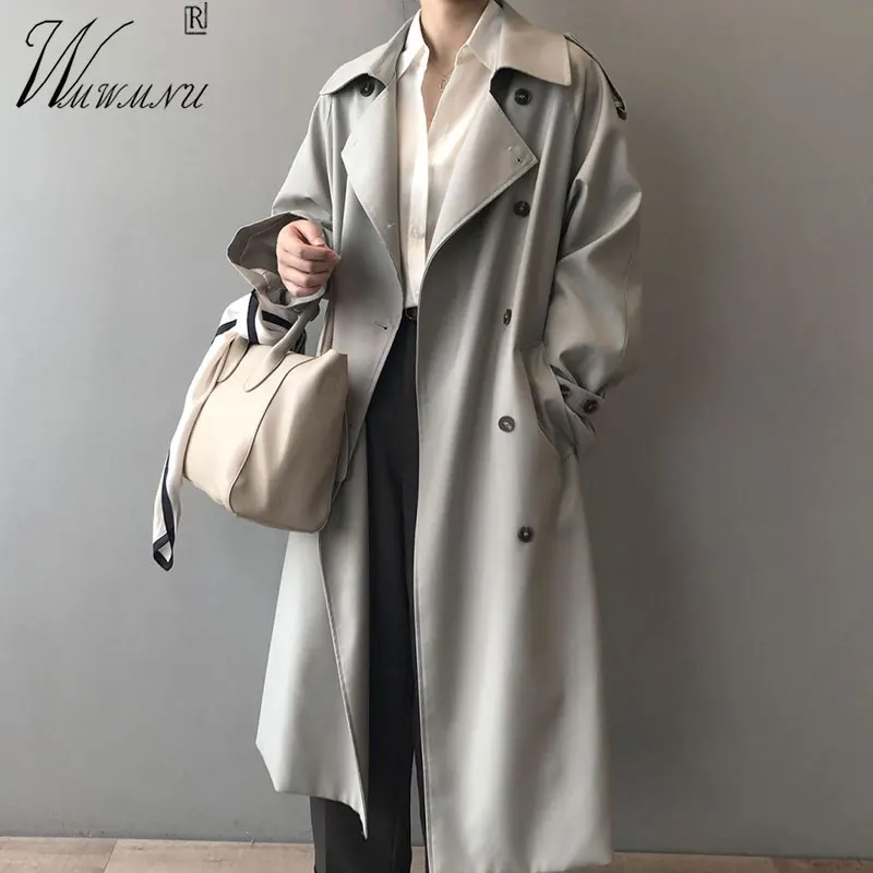 High Quality Long Trench Coats Women High Street OL Double Breasted Belt Windbreaker Office Lady Loose Spring Abrigos Largos
High Quality Long Trench Coats Women High Street OL Double Breasted Belt Windbreaker Office Lady Loose Spring Abrigos Largos