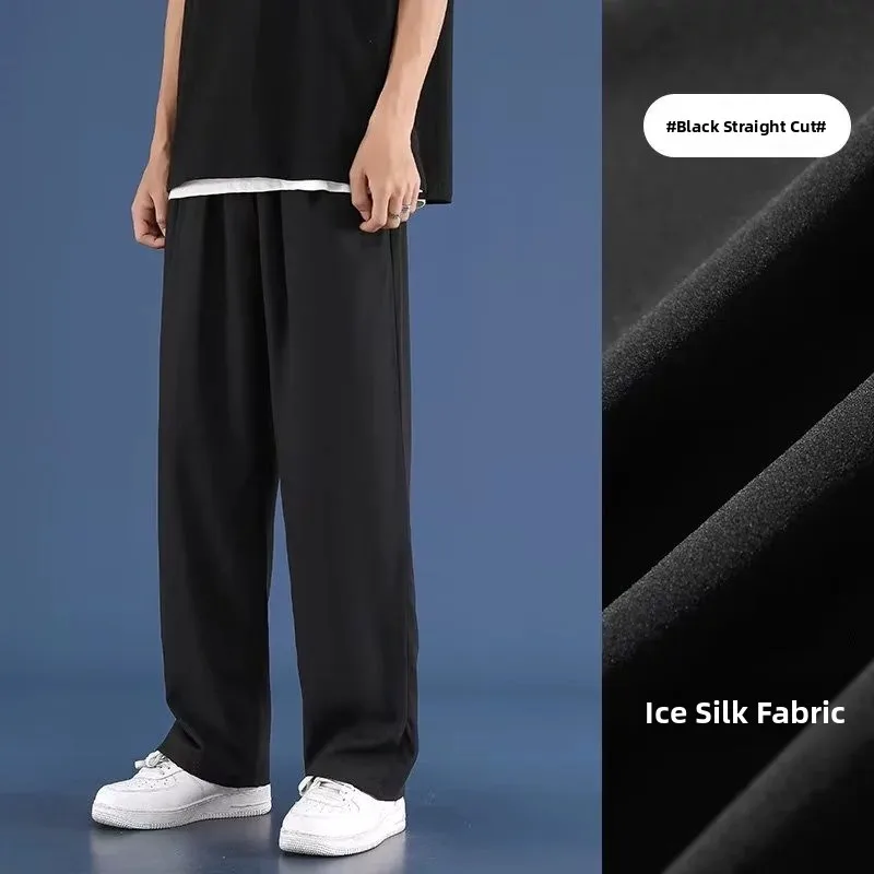 Ice Silk Men's Summer Thin Loose Straight Wide Leg West Pants Qui Dry Casual Long Trousers Dra Sensation Cool Feeling
Ice Silk Men's Summer Thin Loose Straight Wide Leg West Pants Qui Dry Casual Long Trousers Dra Sensation Cool Feeling