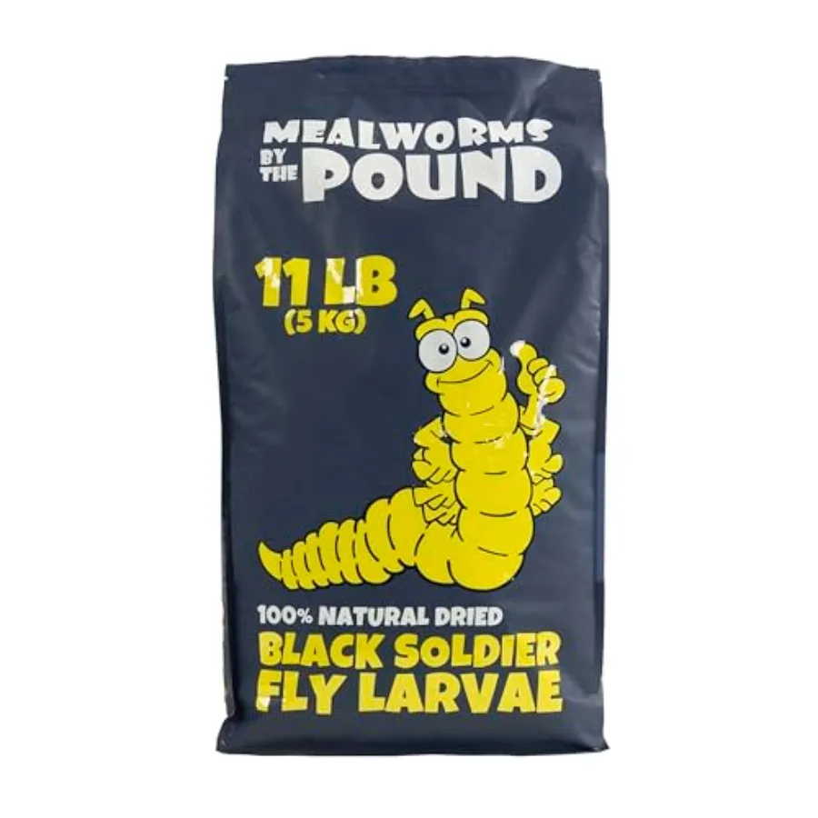 Dried Black Soldier Fly Larvae 11 lbs - More Calcium Than Mealworms - Treats for Chickens Wild Birds and Reptiles
Dried Black Soldier Fly Larvae 11 lbs - More Calcium Than Mealworms - Treats for Chickens Wild Birds and Reptiles