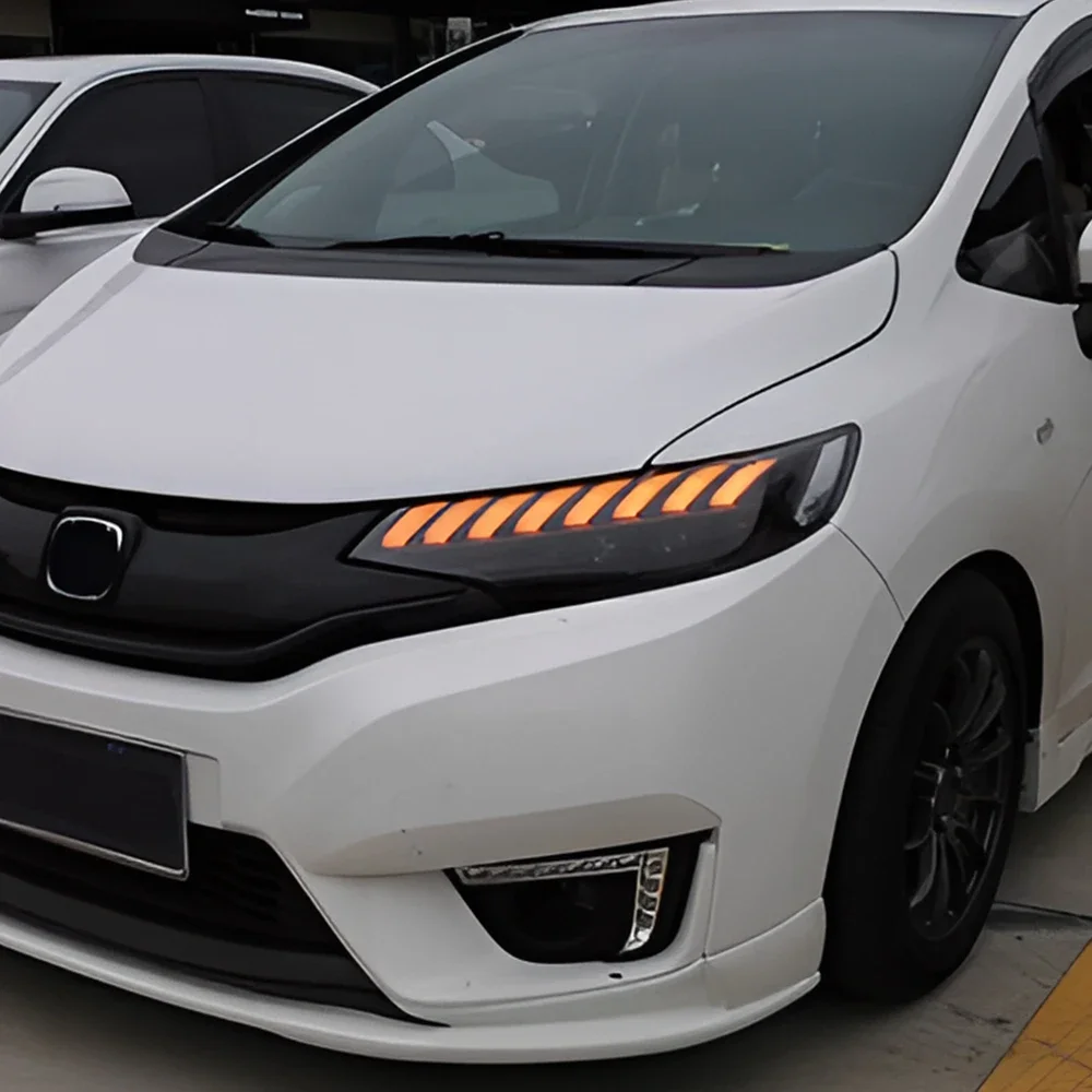 Модифицированная передняя лампа автомобиля для Honda Fit GK5 2014-2020, светодиодная автоматическая фара, обновленная стример, динамический 4-аксессуары для линз проектора
Модифицированная передняя лампа автомобиля для Honda Fit GK5 2014-2020, светодиодная автоматическая фара, обновленная стример, динамический 4-аксессуары для линз проектора