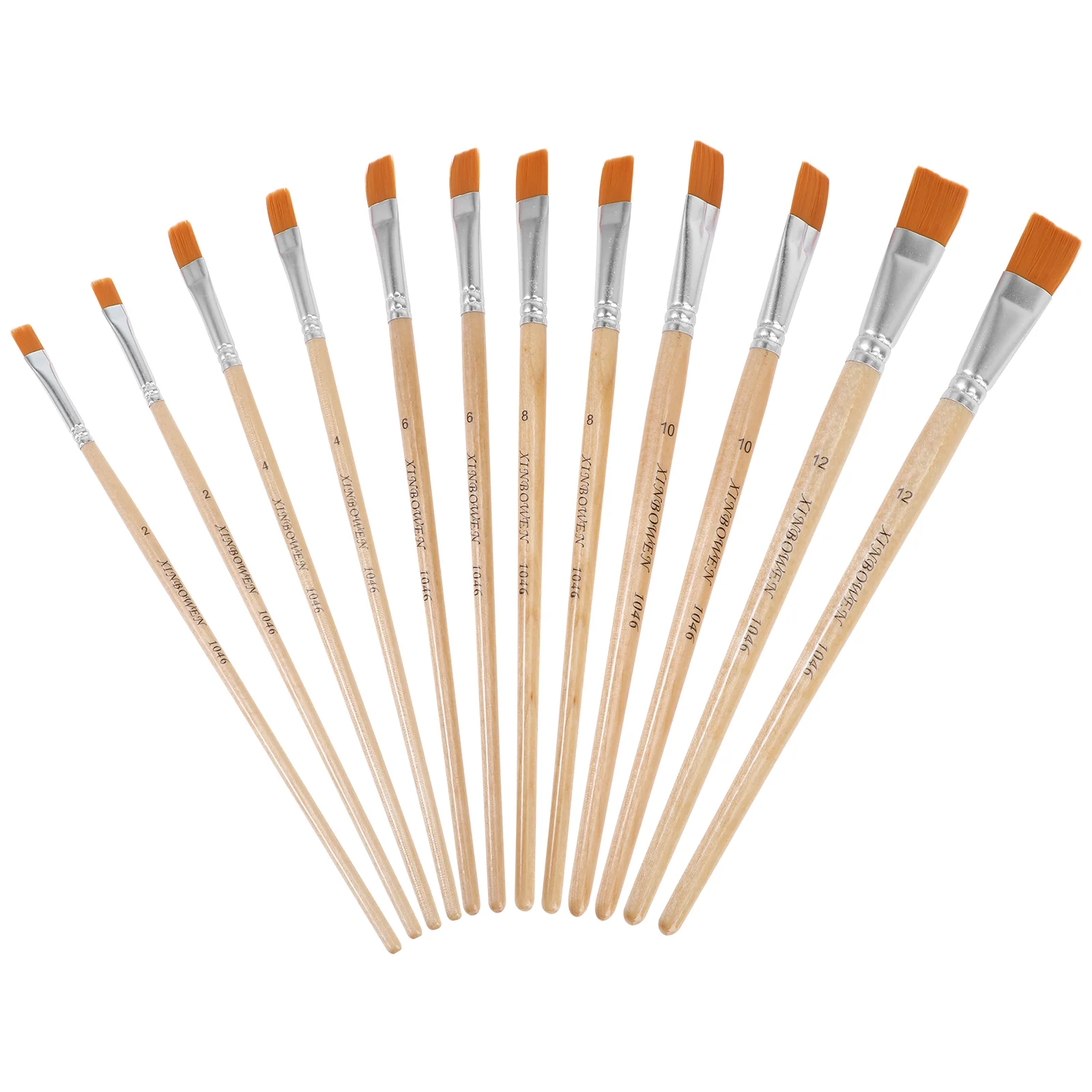 12Pcs Paint Nylon Hair Flat Head Pens Painting Tool for Watercolor Oil Painting( ) painting brush set
12Pcs Paint Nylon Hair Flat Head Pens Painting Tool for Watercolor Oil Painting( ) painting brush set