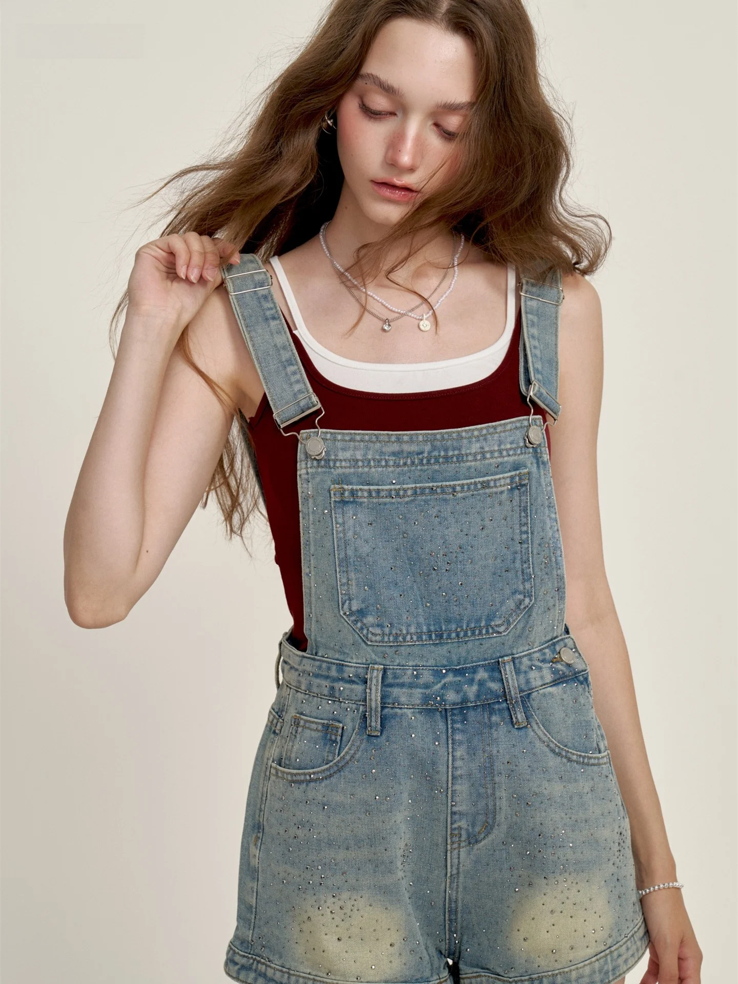 Chill Zoe High Waist iny Diamond Denim Overalls Women's Faion Casual Straight Leg Trousers Long Pants Cotton Blend Fabric
Chill Zoe High Waist iny Diamond Denim Overalls Women's Faion Casual Straight Leg Trousers Long Pants Cotton Blend Fabric