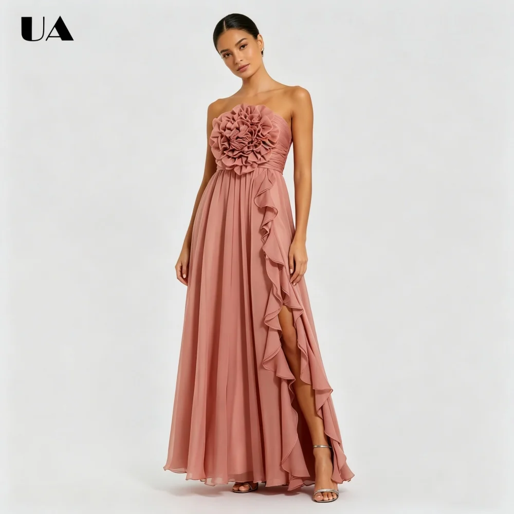 ULBYANRY Customized Chiffon Strapless Ruffled Prom Dresses for Women, Elegant A-line Evening Dress, Solid Sleeveless Ball Gown
ULBYANRY Customized Chiffon Strapless Ruffled Prom Dresses for Women, Elegant A-line Evening Dress, Solid Sleeveless Ball Gown