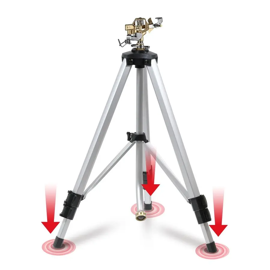 Impact Sprinkler on Adjustable Tripod Base, 360 Degree Large Area, Heavy Duty Adjustable Pulsator Sprinkler for Lawn, Yard and G
Impact Sprinkler on Adjustable Tripod Base, 360 Degree Large Area, Heavy Duty Adjustable Pulsator Sprinkler for Lawn, Yard and G