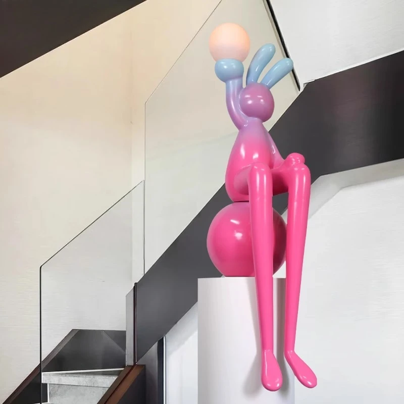 Abstract sitting long-eared rabbit hotel lobby high-end sense welcome light luxury sales office soft decoration floor ornaments
Abstract sitting long-eared rabbit hotel lobby high-end sense welcome light luxury sales office soft decoration floor ornaments