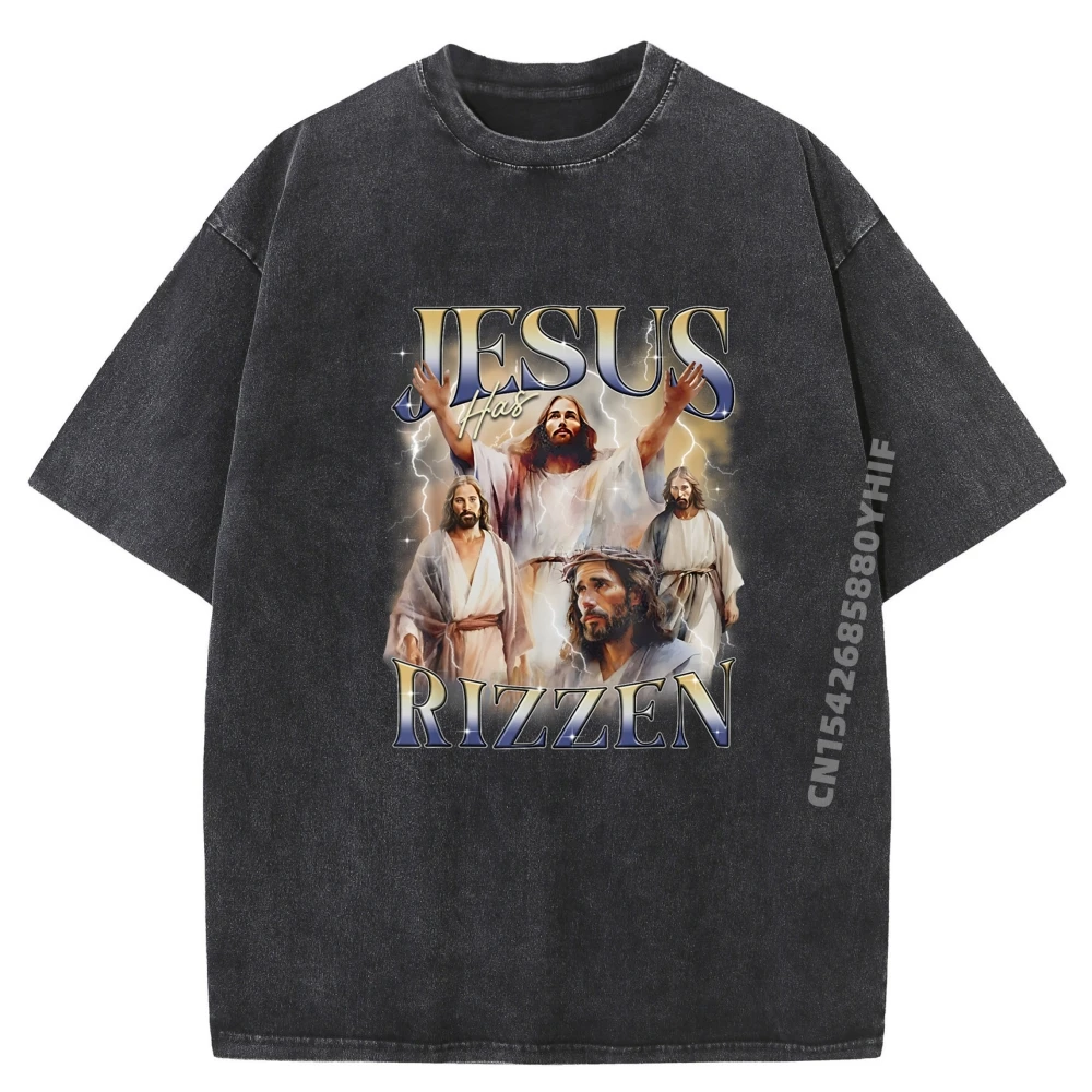 Juesus Has Rizzen Retro Washed Shirt Normal Men T-shirt Luxury Designer Minimalist Mans Tops & Tees Graphic Tees
Juesus Has Rizzen Retro Washed Shirt Normal Men T-shirt Luxury Designer Minimalist Mans Tops & Tees Graphic Tees