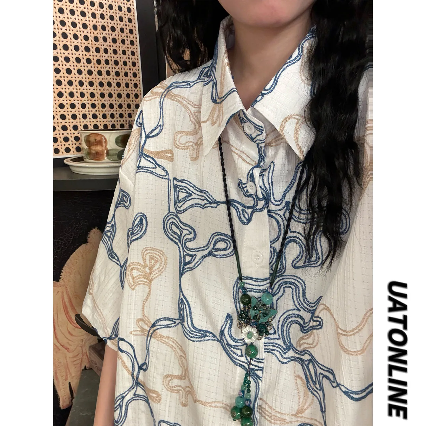 UATONLINE2026 Летняя рубашка унисекс в американском ретро-стиле с вышивкой, высококачественная, с коротким рукавом, универсальная, свободного кроя, повседневная
UATONLINE2026 Летняя рубашка унисекс в американском ретро-стиле с вышивкой, высококачественная, с коротким рукавом, универсальная, свободного кроя, повседневная