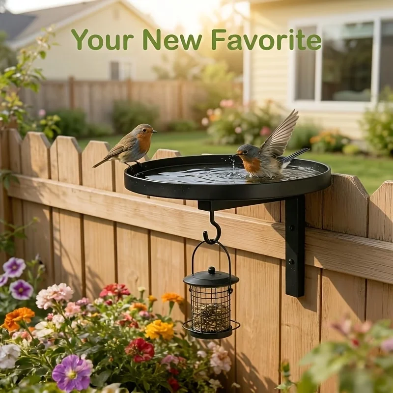 1set Rustproof Metal Wall-Mounted Bird Bath And Feeder Combo For Outdoor Garden Patio & Fence Walls Adjacent To Climbing Plants
1set Rustproof Metal Wall-Mounted Bird Bath And Feeder Combo For Outdoor Garden Patio & Fence Walls Adjacent To Climbing Plants