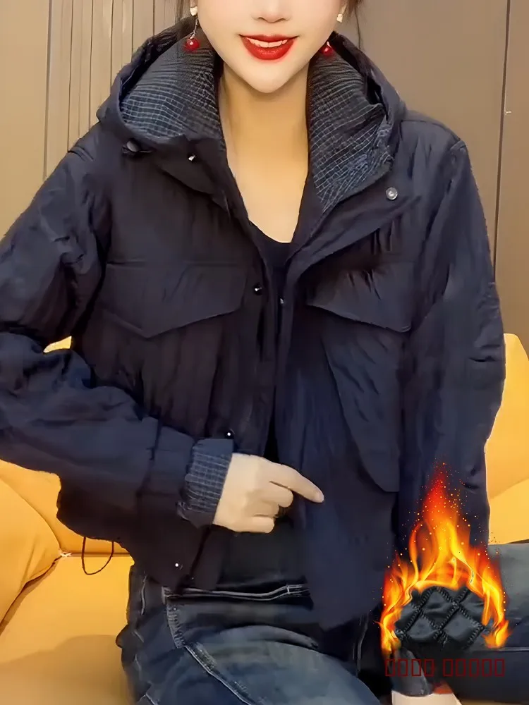 Trendy ort Women's Jaet Fce Lined Thiened Cotton Top Casual Loose Fit Zipper Splicing Anti Wrinkle Daily Wear
Trendy ort Women's Jaet Fce Lined Thiened Cotton Top Casual Loose Fit Zipper Splicing Anti Wrinkle Daily Wear