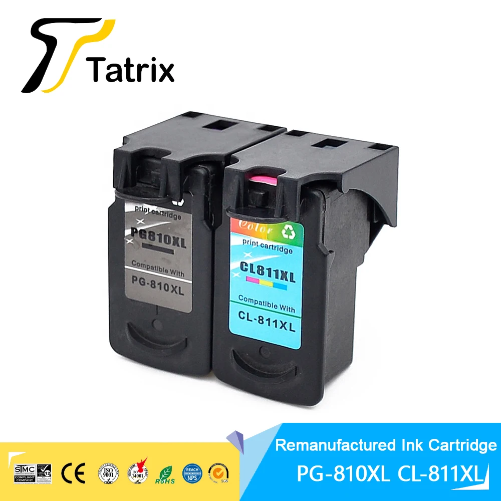 Tatrix PG810XL PG810 PG-810 PG 810 CL811XL CL811 CL-811 CL 811 Premium Remanufactured Color Ink Cartridge for Canon PIXMA MP258
Tatrix PG810XL PG810 PG-810 PG 810 CL811XL CL811 CL-811 CL 811 Premium Remanufactured Color Ink Cartridge for Canon PIXMA MP258