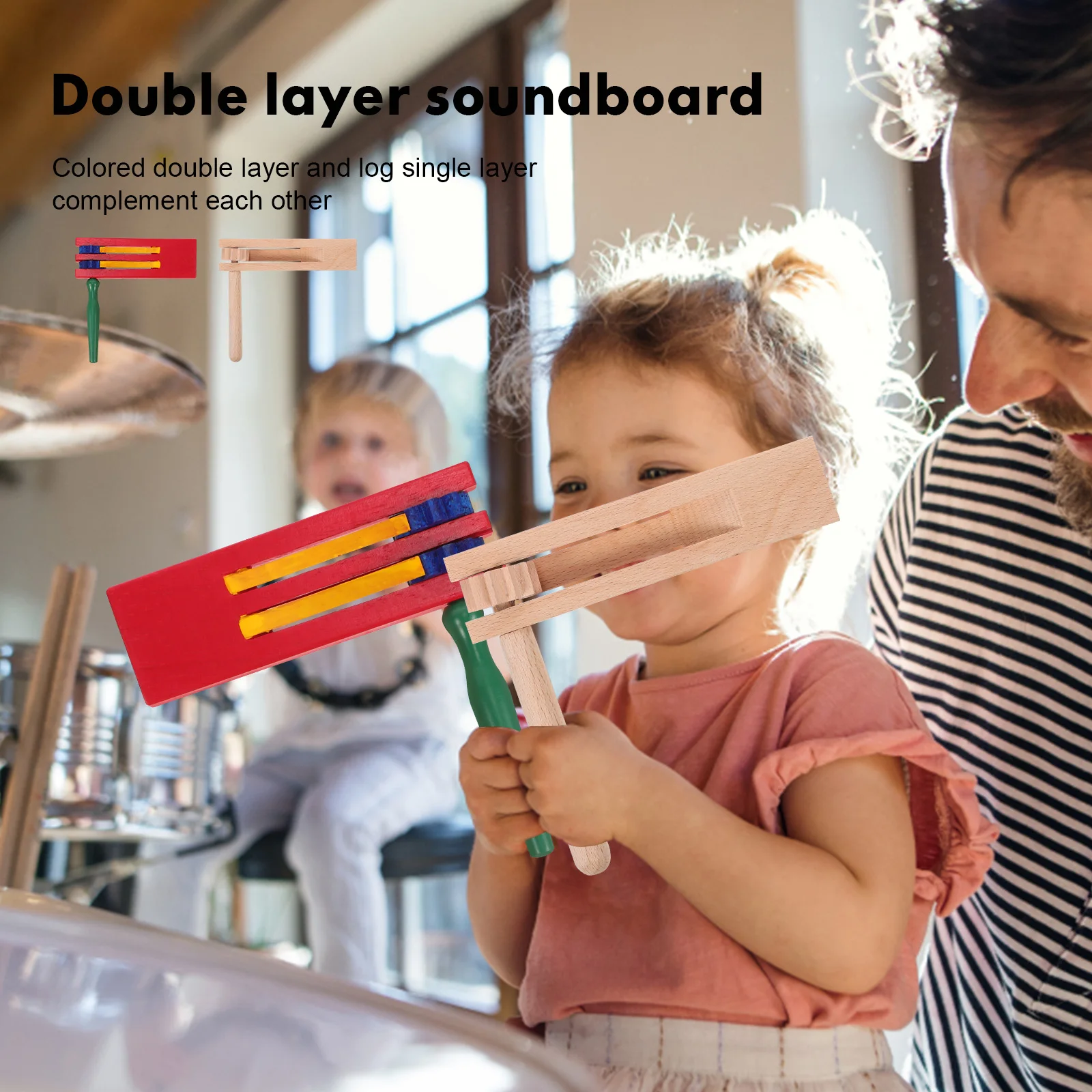2pcs Wooden Soundboards Castanets Handheld Rattles Kids Musical Toys Smooth Wood Colorful Double Layer Natural Single Parenting
2pcs Wooden Soundboards Castanets Handheld Rattles Kids Musical Toys Smooth Wood Colorful Double Layer Natural Single Parenting