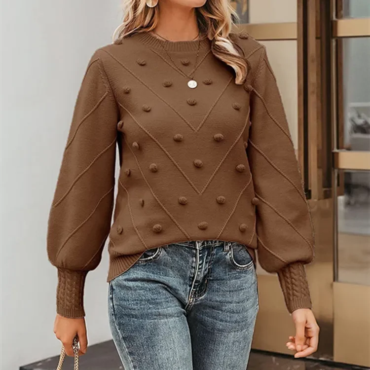 European and American Spring and Autumn Casual Pure Color Ball Loose Long Sleeve Hoodie Sweater Knitted Sweater Women's Wear
European and American Spring and Autumn Casual Pure Color Ball Loose Long Sleeve Hoodie Sweater Knitted Sweater Women's Wear