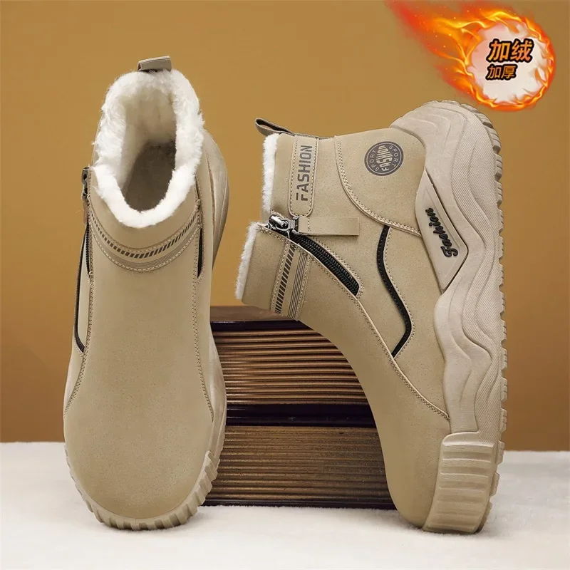 Winter Men's Snow Boots Warm Plush Anti slip Outdoor Hiking Boots Winter Shoes Comfortable Short Boots Simple Design 2025 New
Winter Men's Snow Boots Warm Plush Anti slip Outdoor Hiking Boots Winter Shoes Comfortable Short Boots Simple Design 2025 New