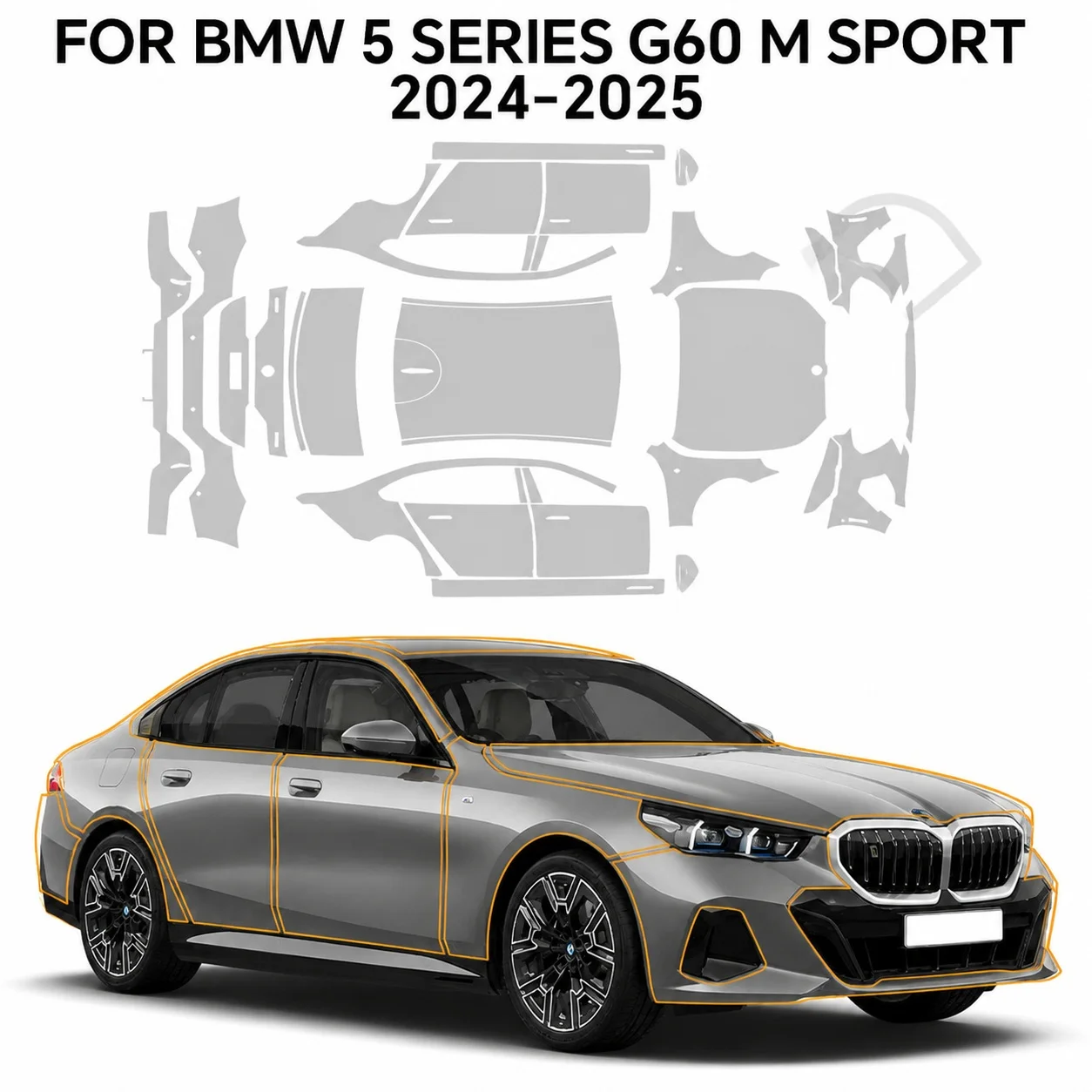 9Mil TPU Pre-cut PPF For BMW 5 Series G60 M Sport 2024 2025 Car Paint Protection Film Clear Bra Anti-scratch Resistant Invisible
9Mil TPU Pre-cut PPF For BMW 5 Series G60 M Sport 2024 2025 Car Paint Protection Film Clear Bra Anti-scratch Resistant Invisible
