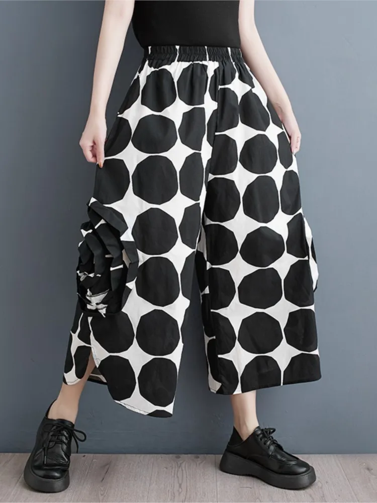 Oversized Spring Polka Dot Print Patchwork Pants Women Wide Leg Loose Pleated Modis High Waist Ladies Trousers Korean Woman Pant
Oversized Spring Polka Dot Print Patchwork Pants Women Wide Leg Loose Pleated Modis High Waist Ladies Trousers Korean Woman Pant