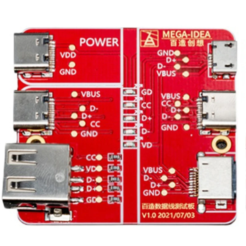 MEGA-IDEA Data Line Continuity Detection Board Fixture For IPHONE/Type-C/Android Quick Cable Test Data Flex Continuity Detection
MEGA-IDEA Data Line Continuity Detection Board Fixture For IPHONE/Type-C/Android Quick Cable Test Data Flex Continuity Detection