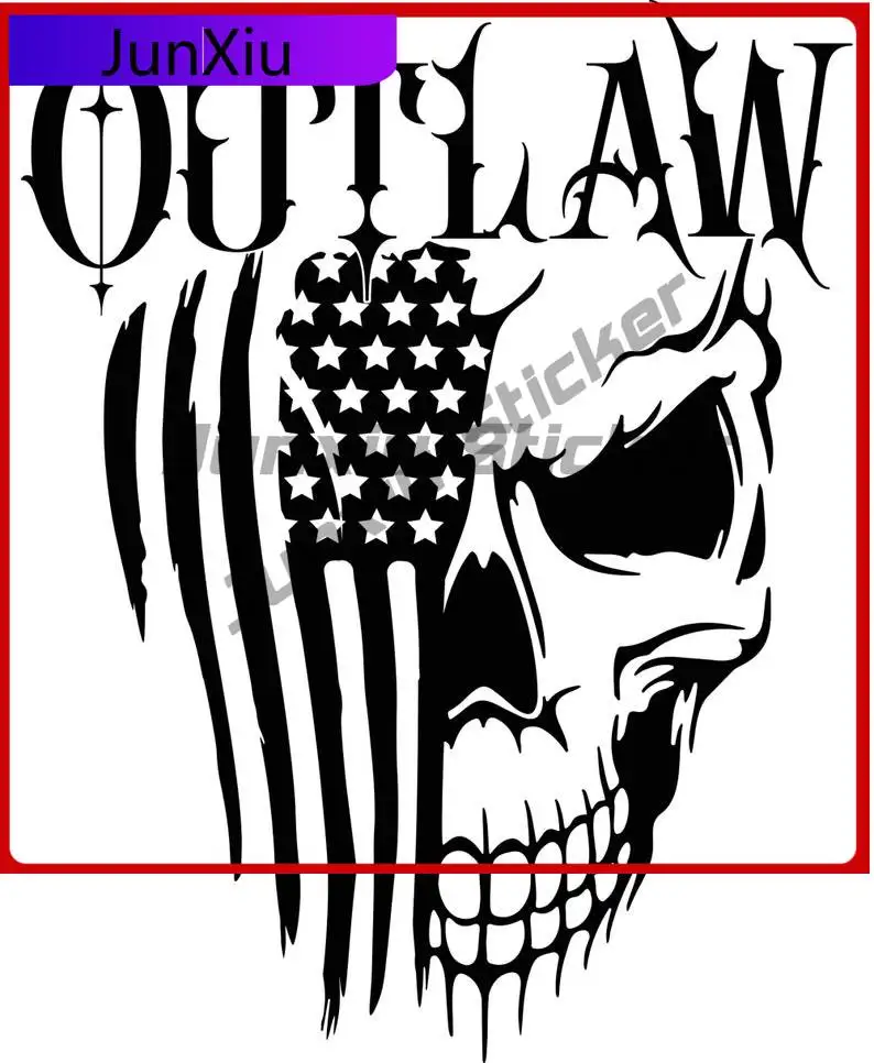 Usa Outlaw Skull Flag Sticker Distressed American Waterproof Scratch-proof Decal Vinyl Graphic Accessories Car Truck Window Camp
Usa Outlaw Skull Flag Sticker Distressed American Waterproof Scratch-proof Decal Vinyl Graphic Accessories Car Truck Window Camp