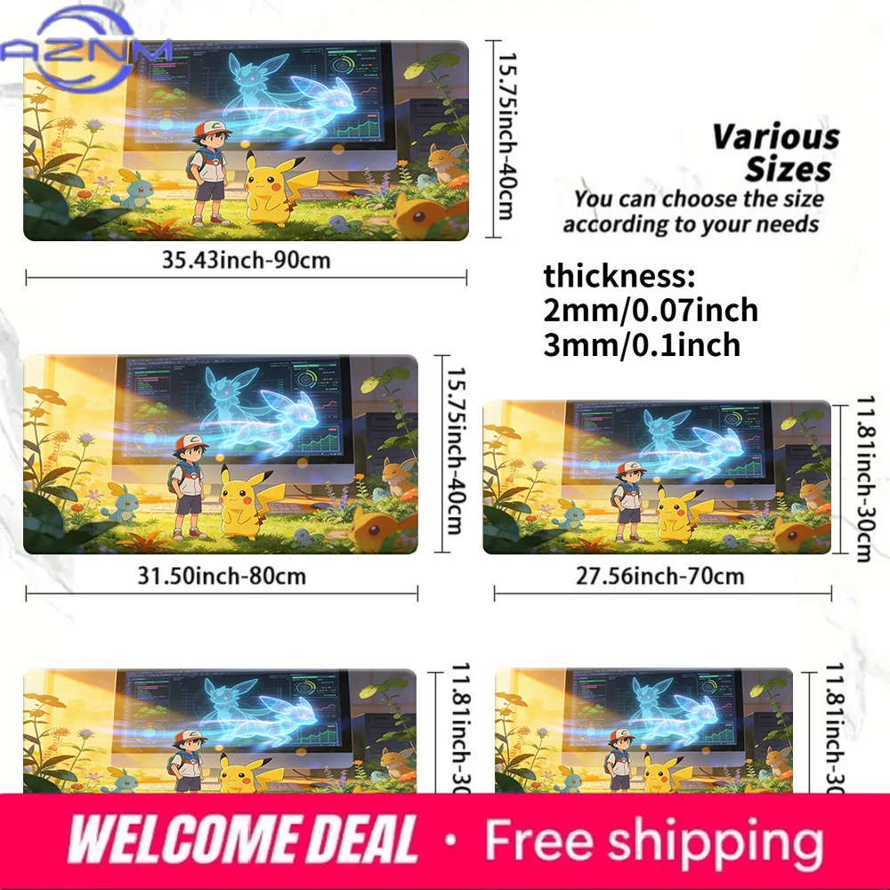 Pokemon Ash & Pikachu Holographic Eevee Gaming Mouse Pad Non-Slip Desk Mat
Pokemon Ash & Pikachu Holographic Eevee Gaming Mouse Pad Non-Slip Desk Mat