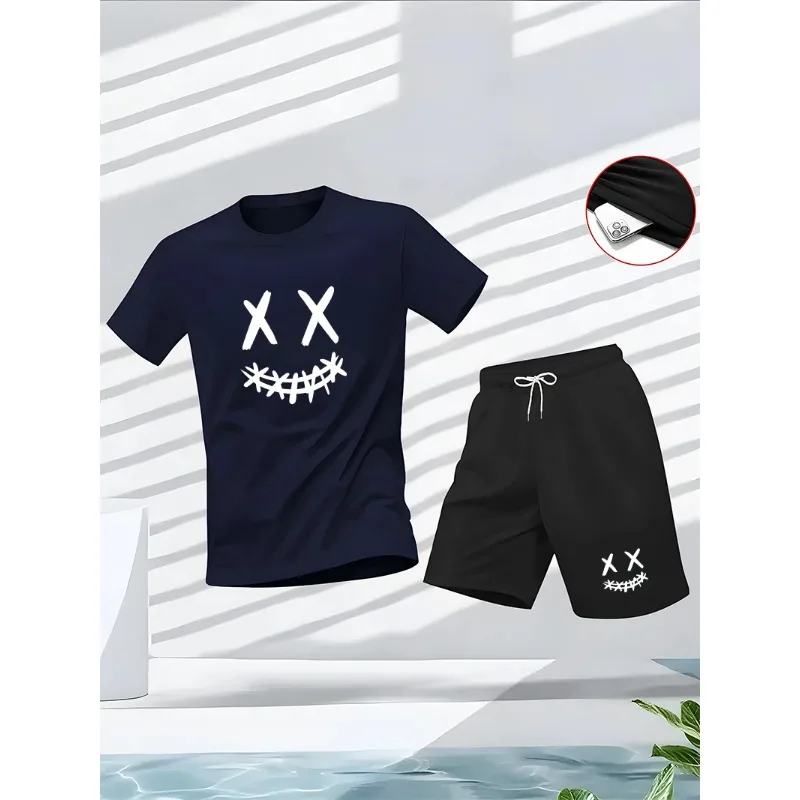 Summer casual fitness T-shirt an a new men's fashion T-shirt casual O-neck short-sleeved top two-piece se
Summer casual fitness T-shirt an a new men's fashion T-shirt casual O-neck short-sleeved top two-piece se