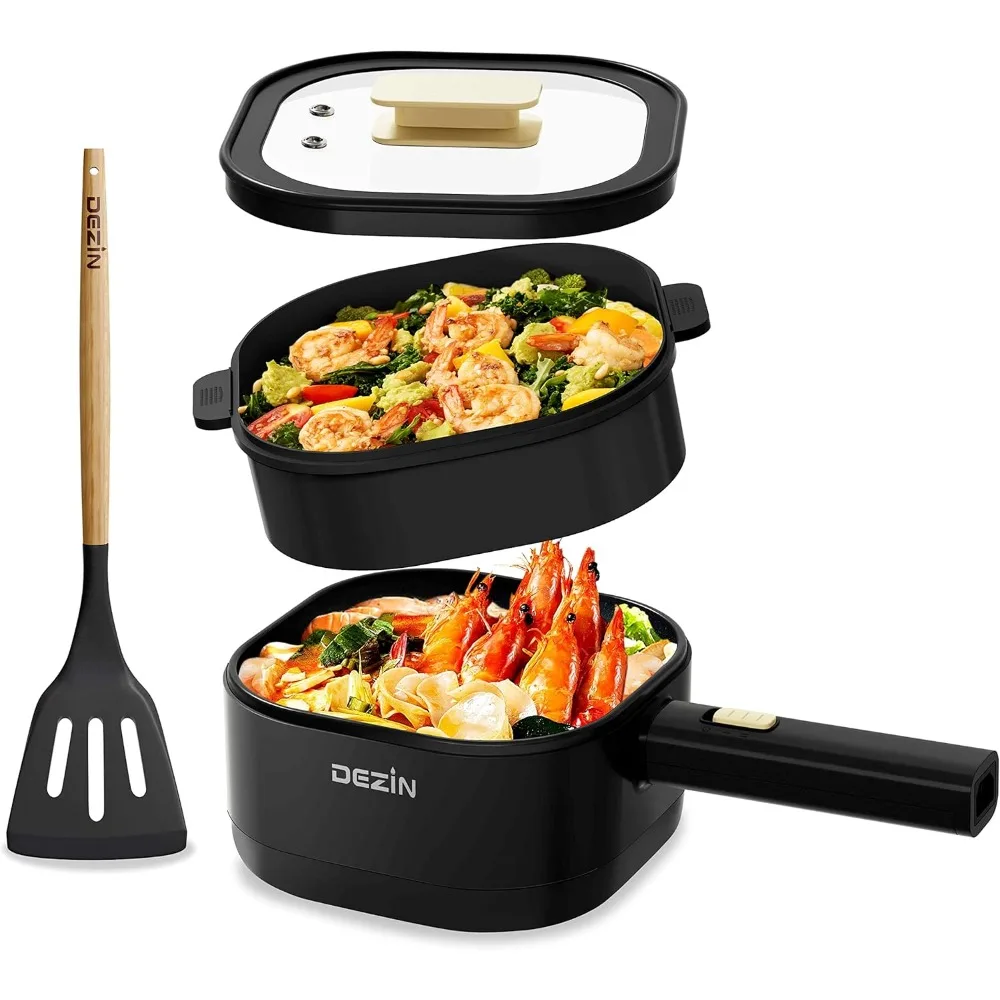 Electric Hot Pot with Steamer, Rapid 800W Non-Stick Ceramic Coating Dorm Cooking Pot
Electric Hot Pot with Steamer, Rapid 800W Non-Stick Ceramic Coating Dorm Cooking Pot