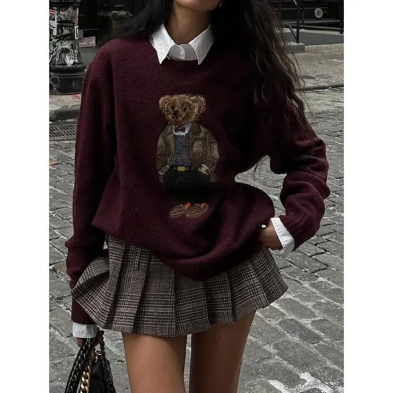 Embroidered Bear Sweater U 38081 Small Bear Cross-Border Fashion Women's Knitwear Spring Season Four Seasons
Embroidered Bear Sweater U 38081 Small Bear Cross-Border Fashion Women's Knitwear Spring Season Four Seasons