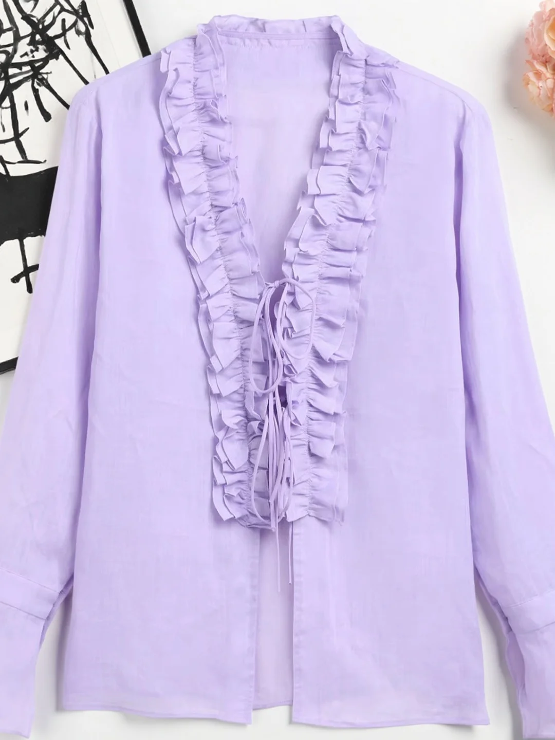 Свободная женская рубашка с длинным рукавом и V-образным вырезом в корейском стиле, с принтом колокольчиков, свободного кроя, с широкой талией, весна-лето
Свободная женская рубашка с длинным рукавом и V-образным вырезом в корейском стиле, с принтом колокольчиков, свободного кроя, с широкой талией, весна-лето