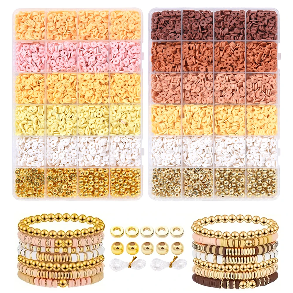 DIY bracelet kit, including 4000 pink clay beads, 140 CCB round bead spacer beads, 2 elastic threads, friendship bracelet making
DIY bracelet kit, including 4000 pink clay beads, 140 CCB round bead spacer beads, 2 elastic threads, friendship bracelet making