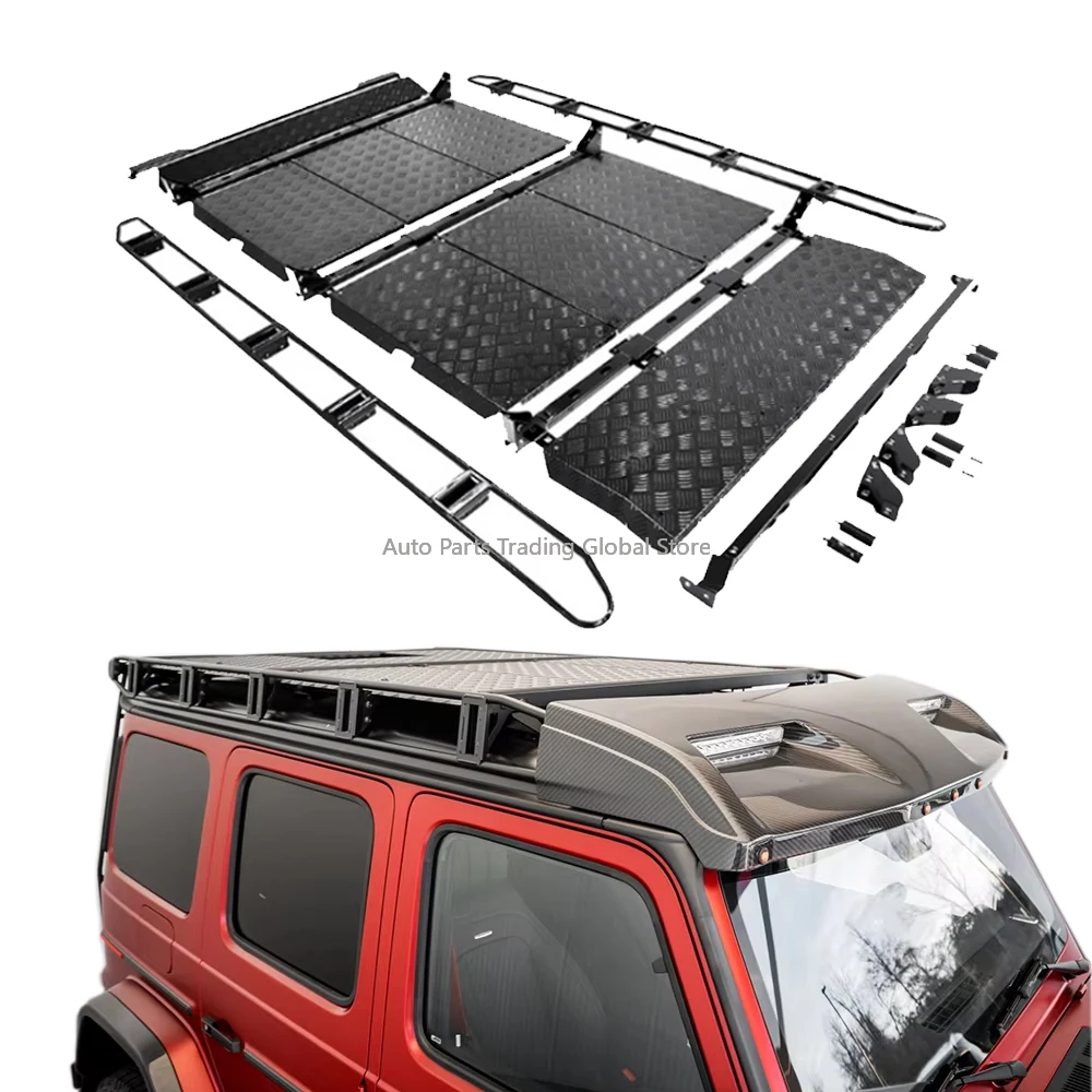Багажник на крышу квадратный с лестницей для Mercedes G-класса W463A W464 G350 G500 G63 4X4, 2020-2024 гг., автозапчасти
Багажник на крышу квадратный с лестницей для Mercedes G-класса W463A W464 G350 G500 G63 4X4, 2020-2024 гг., автозапчасти