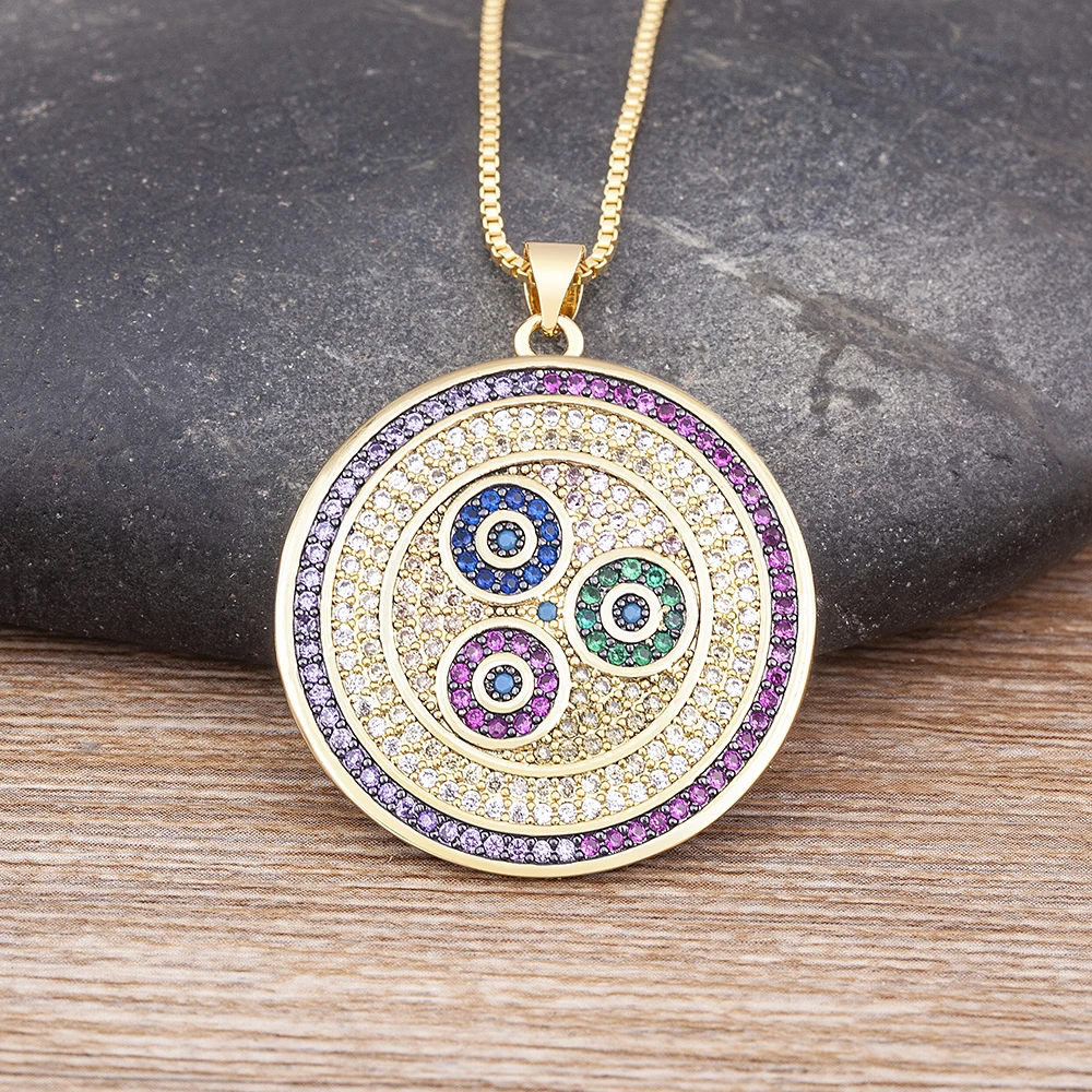 AIBEF Fashion Copper Long Chain Necklaces Ethnic Round Pave Coloful Cubic Zirconia Pendant Men Woman Jewelry Accessories
AIBEF Fashion Copper Long Chain Necklaces Ethnic Round Pave Coloful Cubic Zirconia Pendant Men Woman Jewelry Accessories