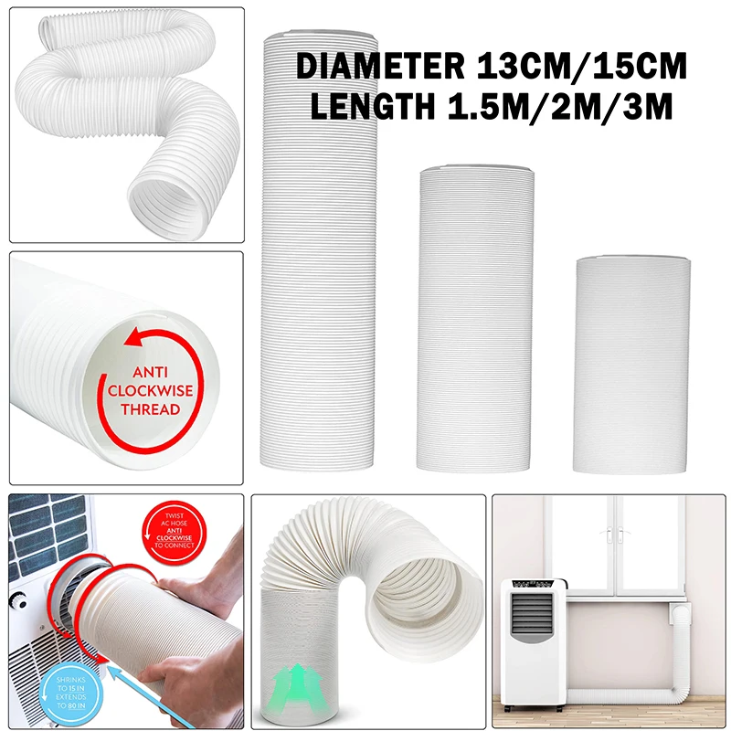 Универсальный мобильный выхлопной тепловой шланг для кондиционера, гибкий и расширяющийся, 5 дюймов/6 дюймов, для простой установки
Универсальный мобильный выхлопной тепловой шланг для кондиционера, гибкий и расширяющийся, 5 дюймов/6 дюймов, для простой установки