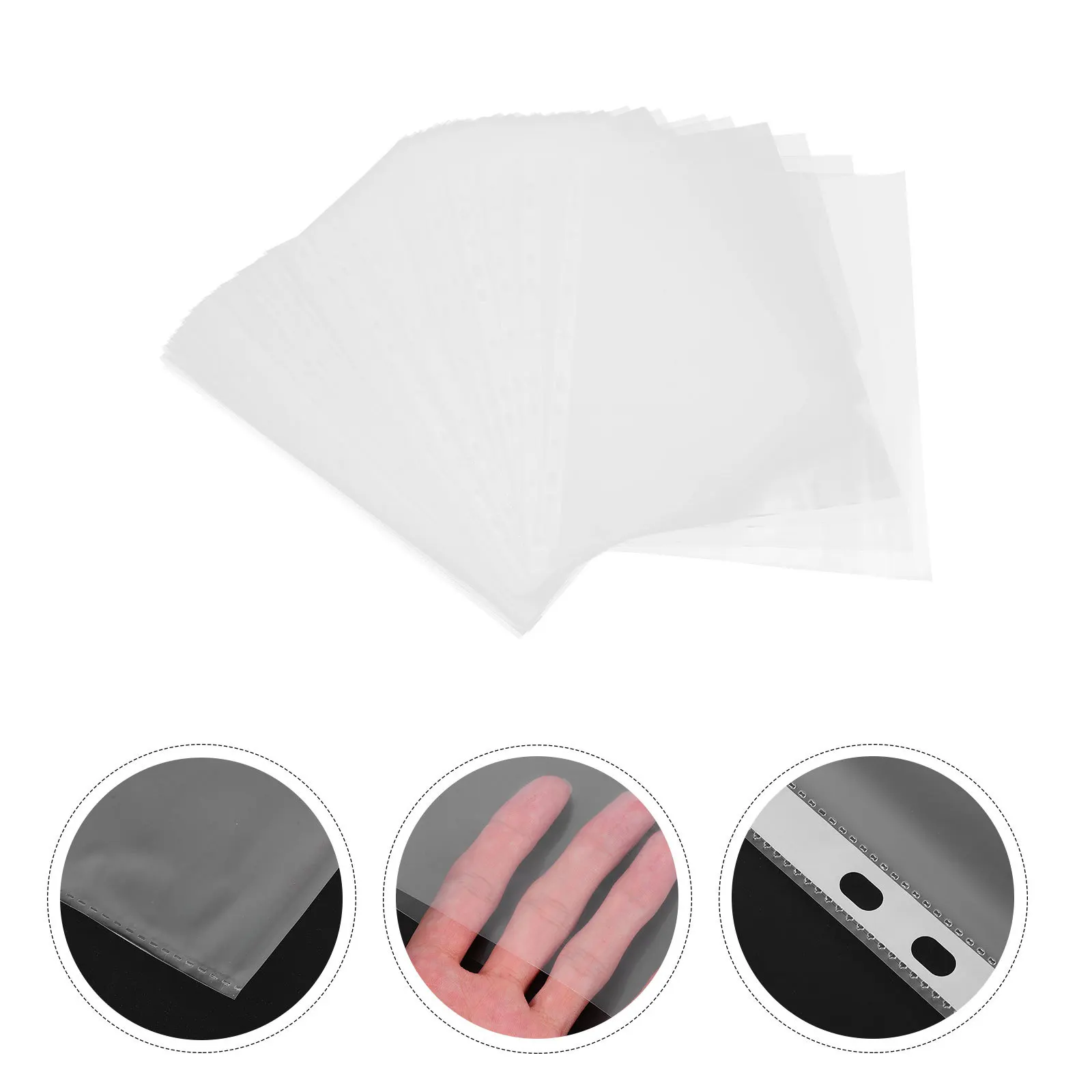 100 Pcs Clear Paper Sleeves Protector Protective Case Binder Pp Document Folders Bag Holder for Office Study Storage 
100 Pcs Clear Paper Sleeves Protector Protective Case Binder Pp Document Folders Bag Holder for Office Study Storage