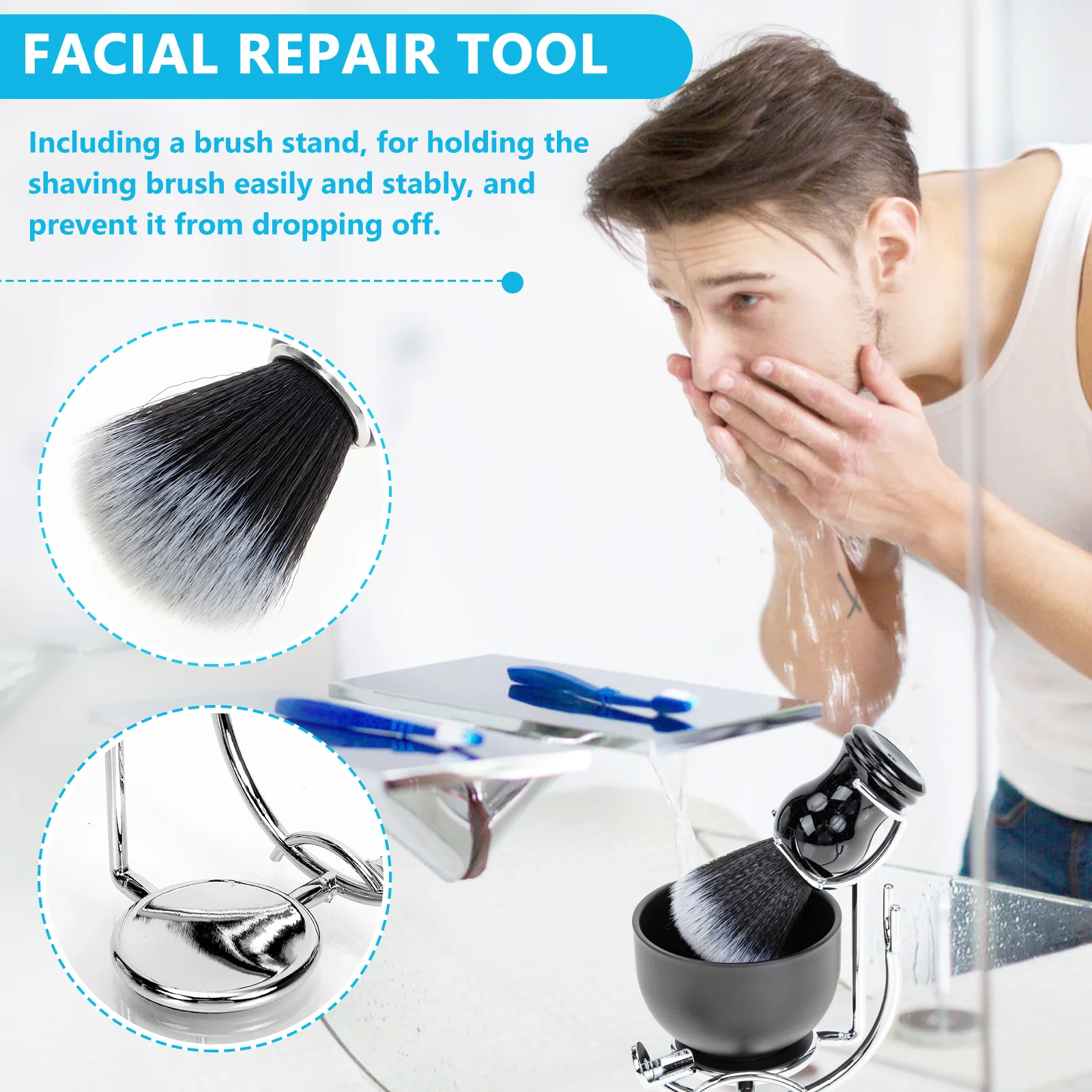 1 Set Shaving Brush Bowl Kit Men'S Grooming Beard Mustache Comb Detangling Oil Distributor Natural Bristles Soften Facial Hair
1 Set Shaving Brush Bowl Kit Men'S Grooming Beard Mustache Comb Detangling Oil Distributor Natural Bristles Soften Facial Hair