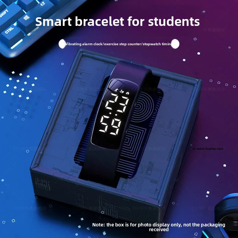 Sports smart bracelet with vibration alarm clock, running pedometer bracelet for male and female students
Sports smart bracelet with vibration alarm clock, running pedometer bracelet for male and female students