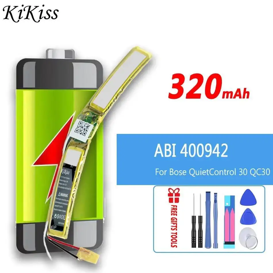 320mAh KiKiss ABI400942 ABI-400942 PA-BS30 Battery for BOSE QC30 For QuietComfort 30 Batteries
320mAh KiKiss ABI400942 ABI-400942 PA-BS30 Battery for BOSE QC30 For QuietComfort 30 Batteries