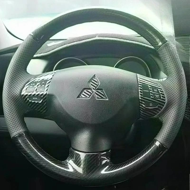 For Mitsubishi Lancer X Outlander 2006-2015 ASX Hand-stitched renovation carbon fiber black Leather car steering wheel cover
For Mitsubishi Lancer X Outlander 2006-2015 ASX Hand-stitched renovation carbon fiber black Leather car steering wheel cover